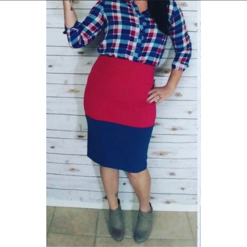 LulaRoe Cassie Color Block Skirt